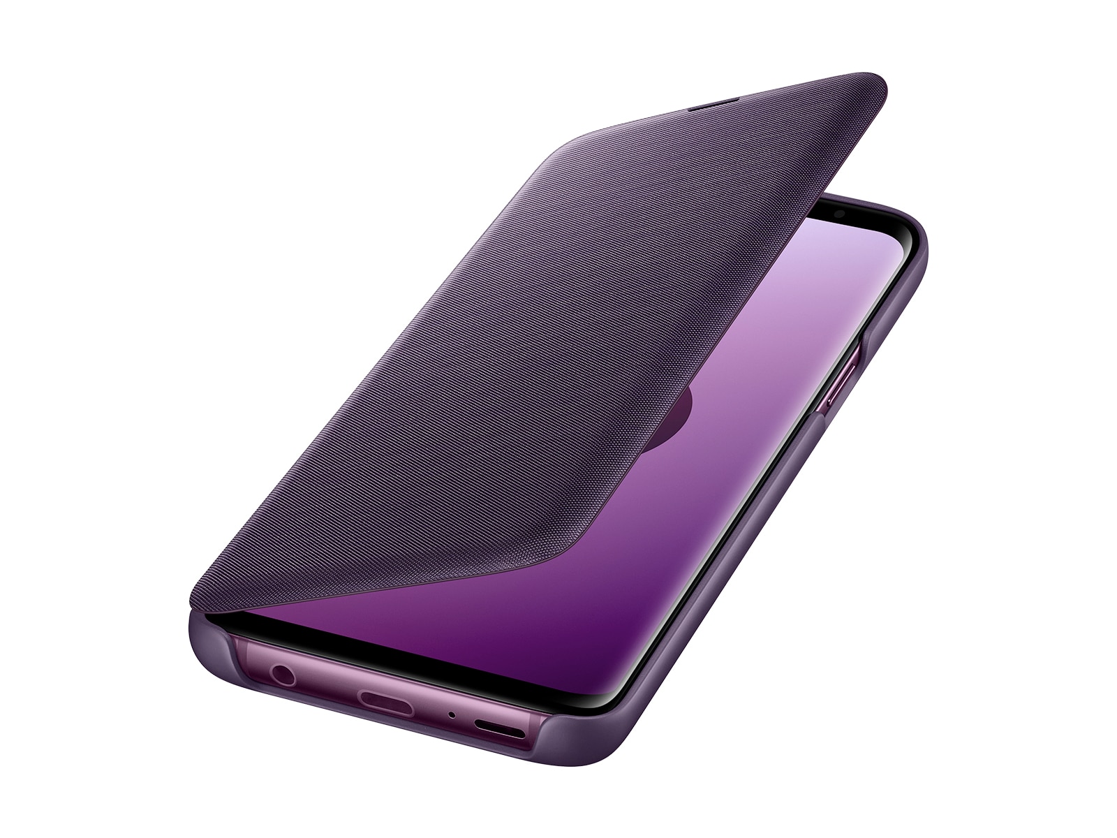 Galaxy S9 LED Wallet Cover, Violet Mobile Accessories EFNG960PVEGUS Samsung US